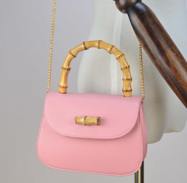 European and American fashion female summer new bamboo bag embossed PU chain shoulder diagonal package