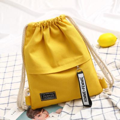 Korean drawstring, rucksack, women's bag, trend, mori ladies backpack, ribbon, minimalist student bag