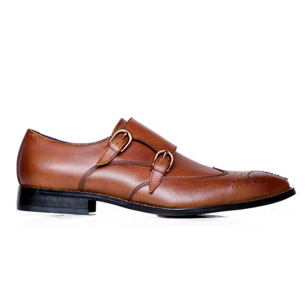 Men'S Goodyear Welted Shoes , Handmade  Double Monk Strap Mens Shoes