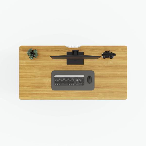 Plateau de bureau en fibre de cerisier avec revêtement PVC 1400x700x25mm Facile à nettoyer