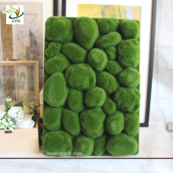 UVG factory direct sale decorative flocking foam artificial moss in green for home garden landscap GRS038