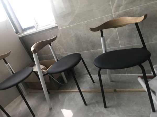 Новая рамка металла рожка обедая ноги стульев черные фасонирует ресторан 41x47x78cm