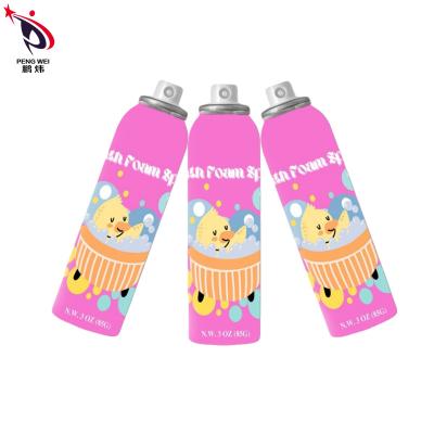 Unisex Tinplate Foam Bath Spray , Multicolor Bubble Bath Spray Can