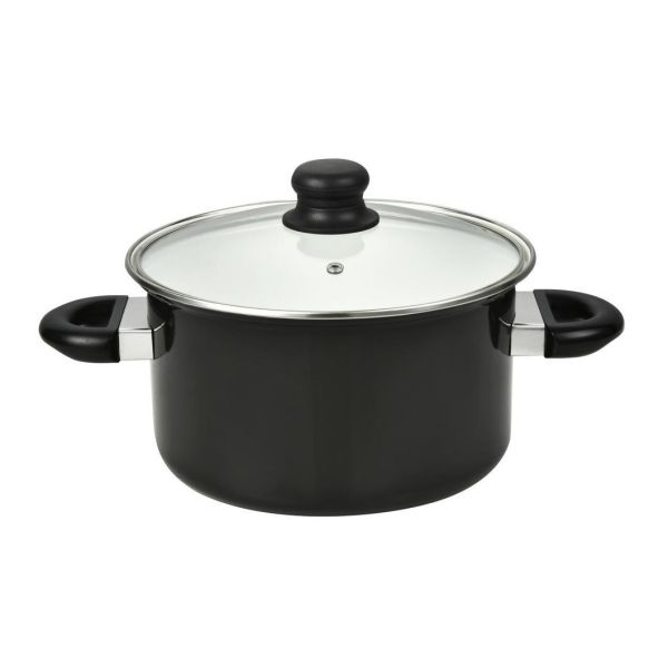 Sustainable Enamel Coated Non Stick Casserole Pot Carbon Steel Cookware Set