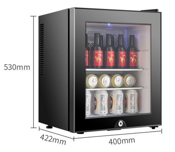 Black 55W 40L Home Mini Fridges 220V 1.4 Cubic Feet