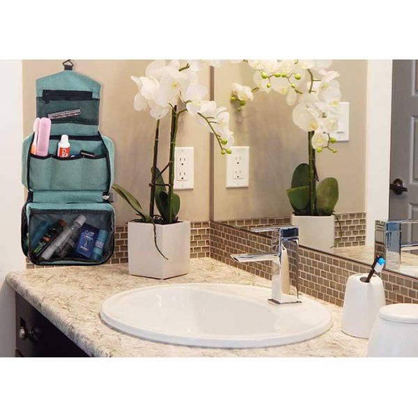 Nylon Mens Toiletry Bag ROHS Certificated For Travel Camping Outdoor