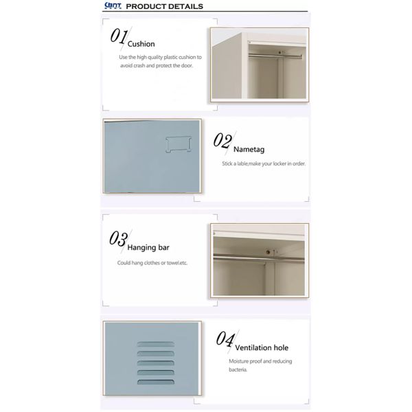 Дверей шкафчика для хранения 6 опиловки металла офиса шкафы домашних стальные