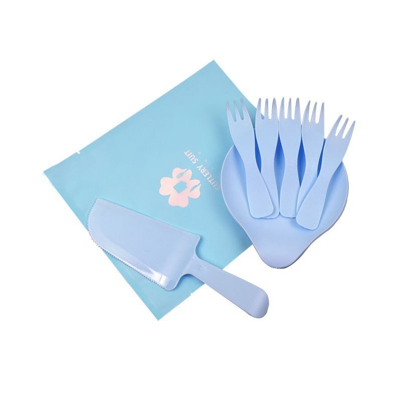 Disposable Cutlery Set for Birthday Cake Blue Package Size 57.00cm * 48.00cm * 37.00cm