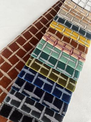 100% Polyester Jacquard Velvet Sofa Fabric 480gsm 142cm Wide
