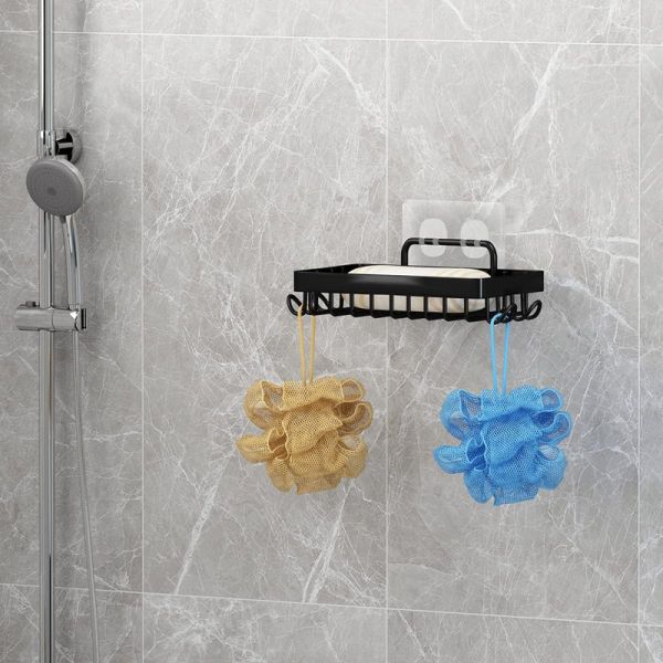 Wall Mounted Draining Soap Razor Saver Shower Wall Soap Dish Holder for Bathroom Tile