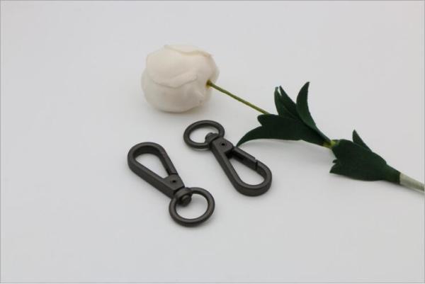 OEM bag fitting gunmetal color zinc alloy 13.3 mm hardware snap hook for straps
