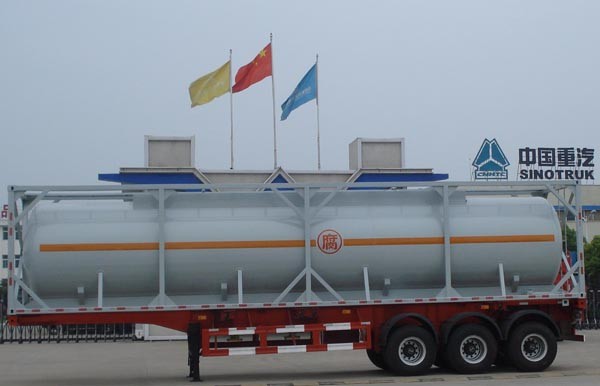 Carbon Steel Oil Storage Tank , Oil Tanker Trailer With Leaf Spring Suspension
