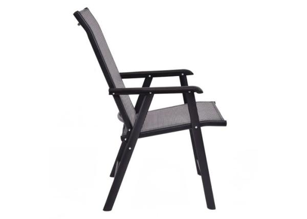 Multifunctional Outdoor Foldable Chair Textilene Patio Set High Density Weaving