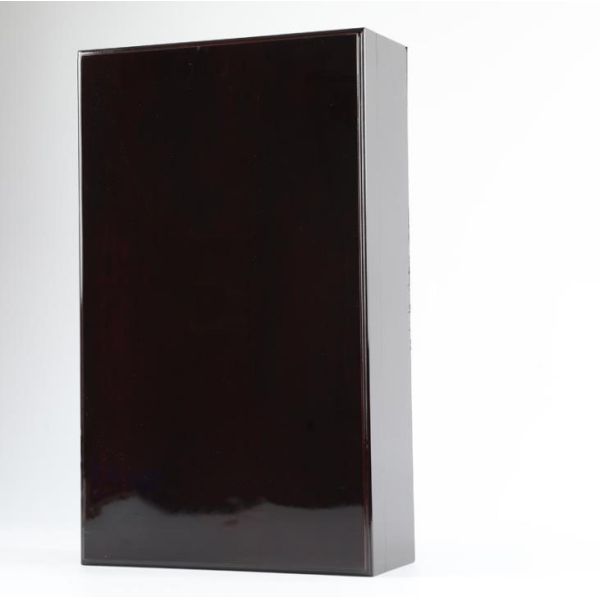 Custom Lacquered Wood Wine Box Black With Logo Eco Friendly MDF