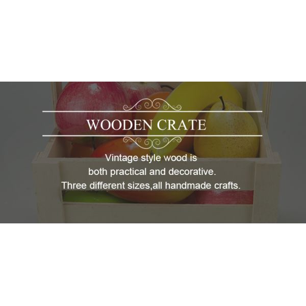 Custom Antique Wooden Pine Storage Baskets for Portable Fruit Organization