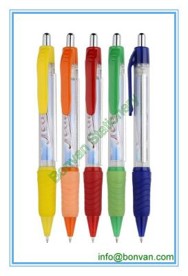 plastic banner ball pen, two sides printed paper banner ball pen
