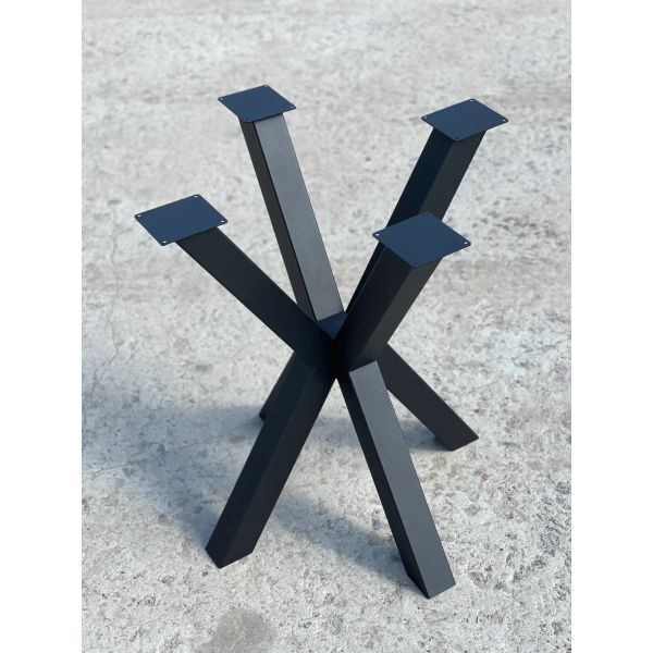 Modern Silver/Black/White Metal Dining Table Legs with Included Nuts and Screws