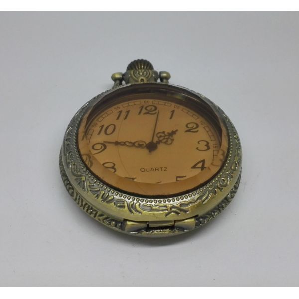 Glass Cover Vintage Classic Gold Pocket Watches Movement Stainless Steel