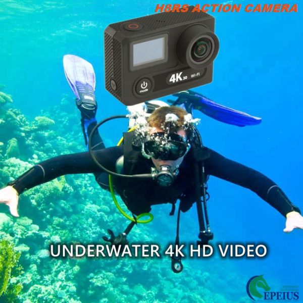 Ultra 4K H8RS VR 360 Camera WiFi Dual Screen Waterproof Anti Shake For Outdoor Sports
