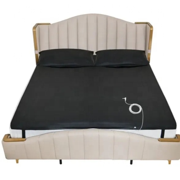 Best Selling Wholesale 90% Cotton 10% Silver Earthing Grounding Bed Sheet Green Queen/King Size with 15ft Cord Safety Products