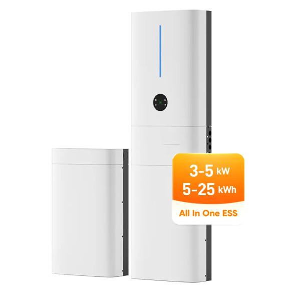 Bateria de inversor todo em um para sistema de armazenamento de energia solar 3kW 5kW 10kW Inversor solar híbrido 10kw com bateria de lítio