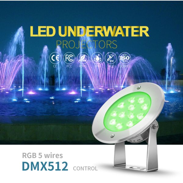 СИД SS316L 18W 1450ma подводное делает центром внимания DMX512 контроль IK10