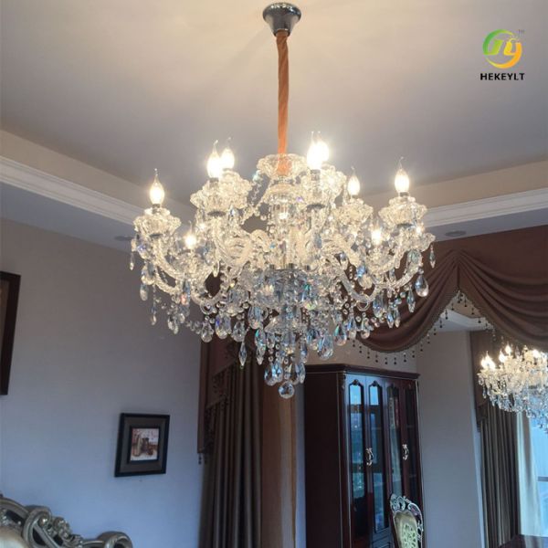 Роскошная вилла Hall E14 люстр ламп свечи Кристл