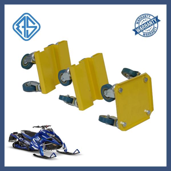 3 PCS Anti-Rust Snowmobile Moving Cart 360 Degree Snowmobile Dolly For Gravel