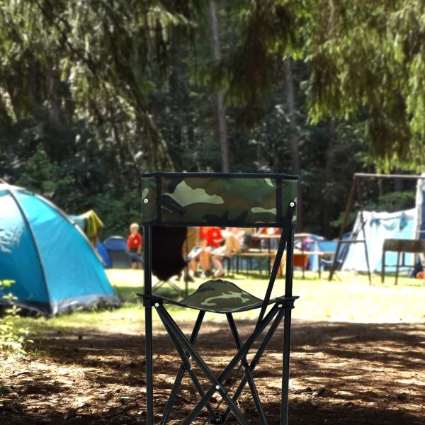 Heat Resistant 2kg Tripod Camping Chair For Fishing