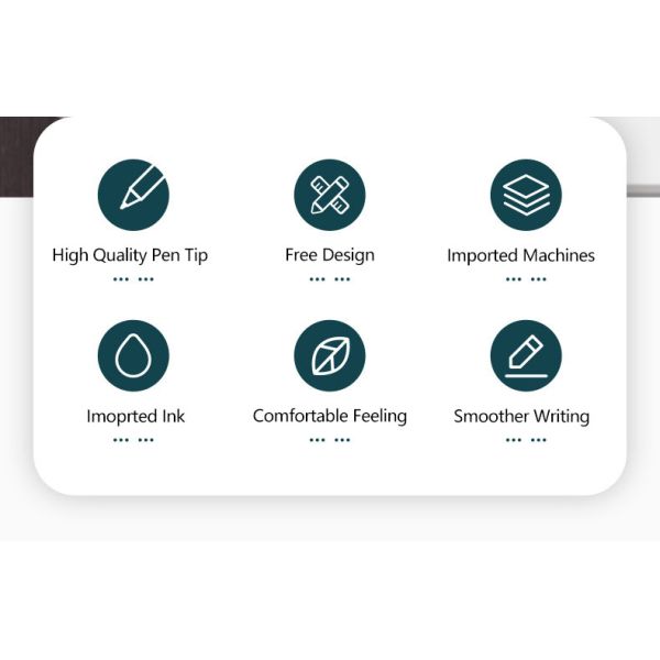 Espluma de escritorio de resorte de estiramiento Neutral 0.5mm Banco Hotel Recepción firma de la pluma