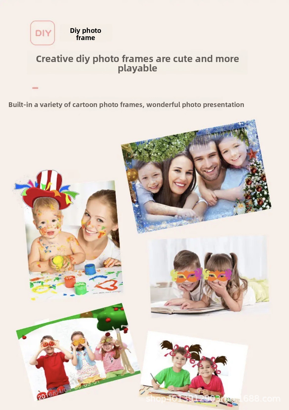 DLC High Quality Kids Camera , HD Dual Cameras, 1080P Video Recording, Auto Focus, Face Recognition, Multiple Filters