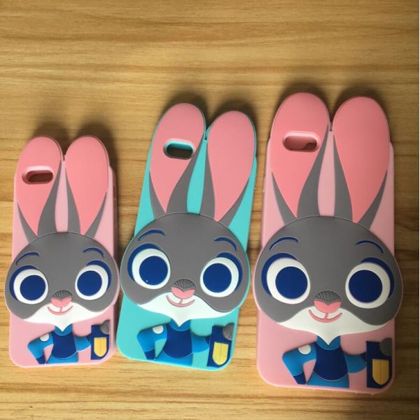 Personalized Zootopia 3D Rabbit Judy Silicone Cell Phone Case For Iphone 6/ Iphone 6S , Best Ladies Girls Gift