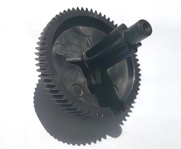 Helical Molded Plastic Gear Shaft Black Color For Music Instruction