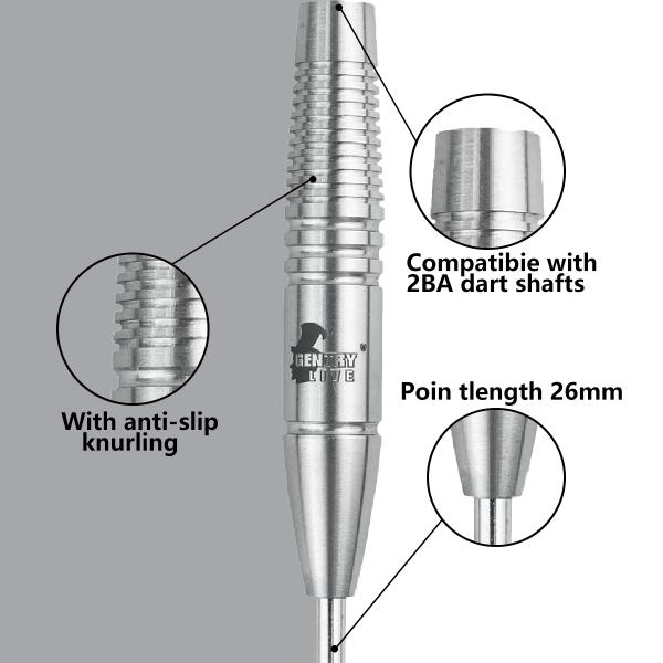 Gentry Live Darts Steel tip Darts 80% Tungsten Darts Set 23g