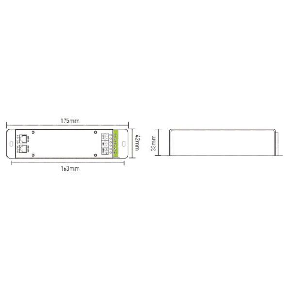 1CH 12A 0 | 10V затемняя регулятор дешифратора СИД DMX CV с гнездом RJ45 DMX512