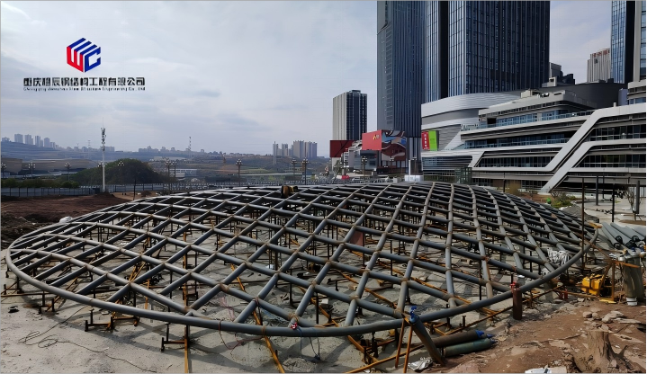 Lightweight Solar Steel Structure Anti Rust Q345B Q235B Material