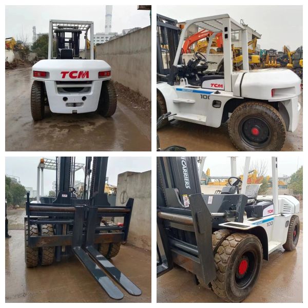 TCM 100 Diesel Forklift Fuel Efficient ECO Mode Recent Overhaul Used Forklift Truck Heavy Duty Material Handling Machine