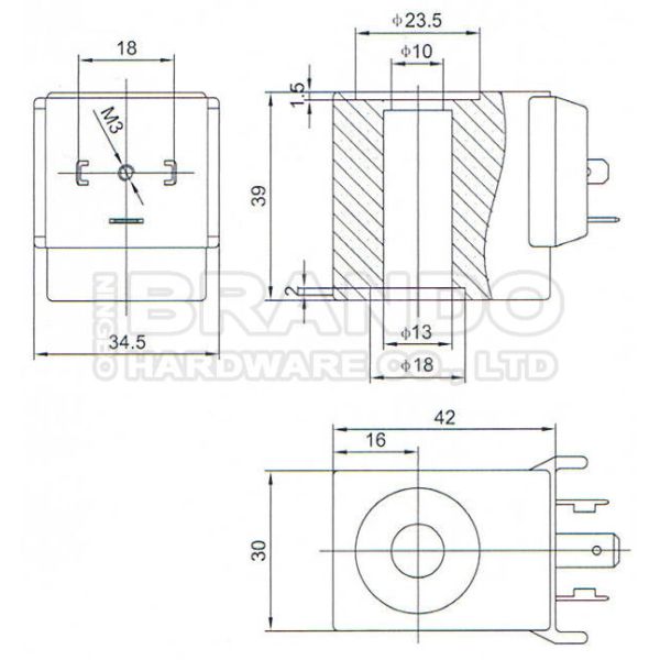 bobina del solenoide de 220V 230V 15VA para la válvula electromagnética del hierro de vapor de OLAB 7000