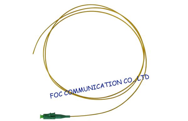 Flame Resistant Fiber Optic Pigtail LC / APC SM G.655 LSZH Jacket For Telecom