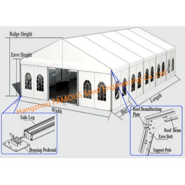 Climbing Roof Type Metal Storage Tents Outdoor Windproof Pvc Steel Framed Hangars