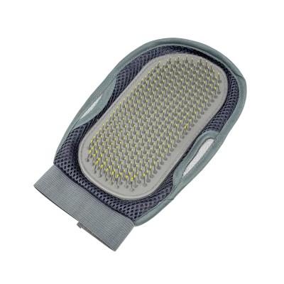 Gant de toilettage pour animaux de compagnie, double face, pour chiens et chats, gant de massage pour l'élimination des poils