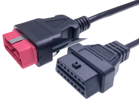 120g OBD-II OBD2 Right Angle 16 Pin Auto Car Male to Female Extension Cable Diagnostic Extender Cord Adapter