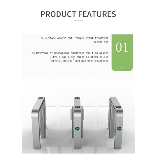 Fully Automatic Speed Gate Turnstile System 600-900mm With Card Reader