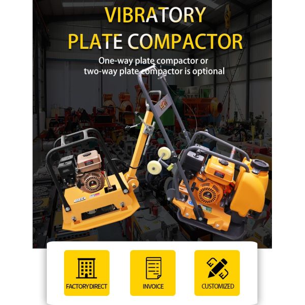 Ground Compaction Electric Vibrating Plate Compactor with Centrifugal Force of 50KN