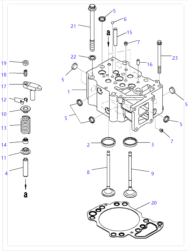 6251-11-1110 6251111110 Поддержка головки цилиндра для двигателя KOMATSU SAA6D125E-5A