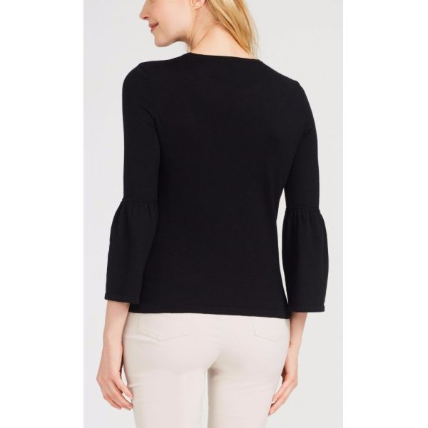 WOMEN'S 60% cotton/20% viscose/15% nylon/5% cashmere KNITTED SWEATER PULLOVER