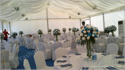 Professional 150 Seaters White Luxury Beach Wedding Marquee for Rent with Wind Resistance