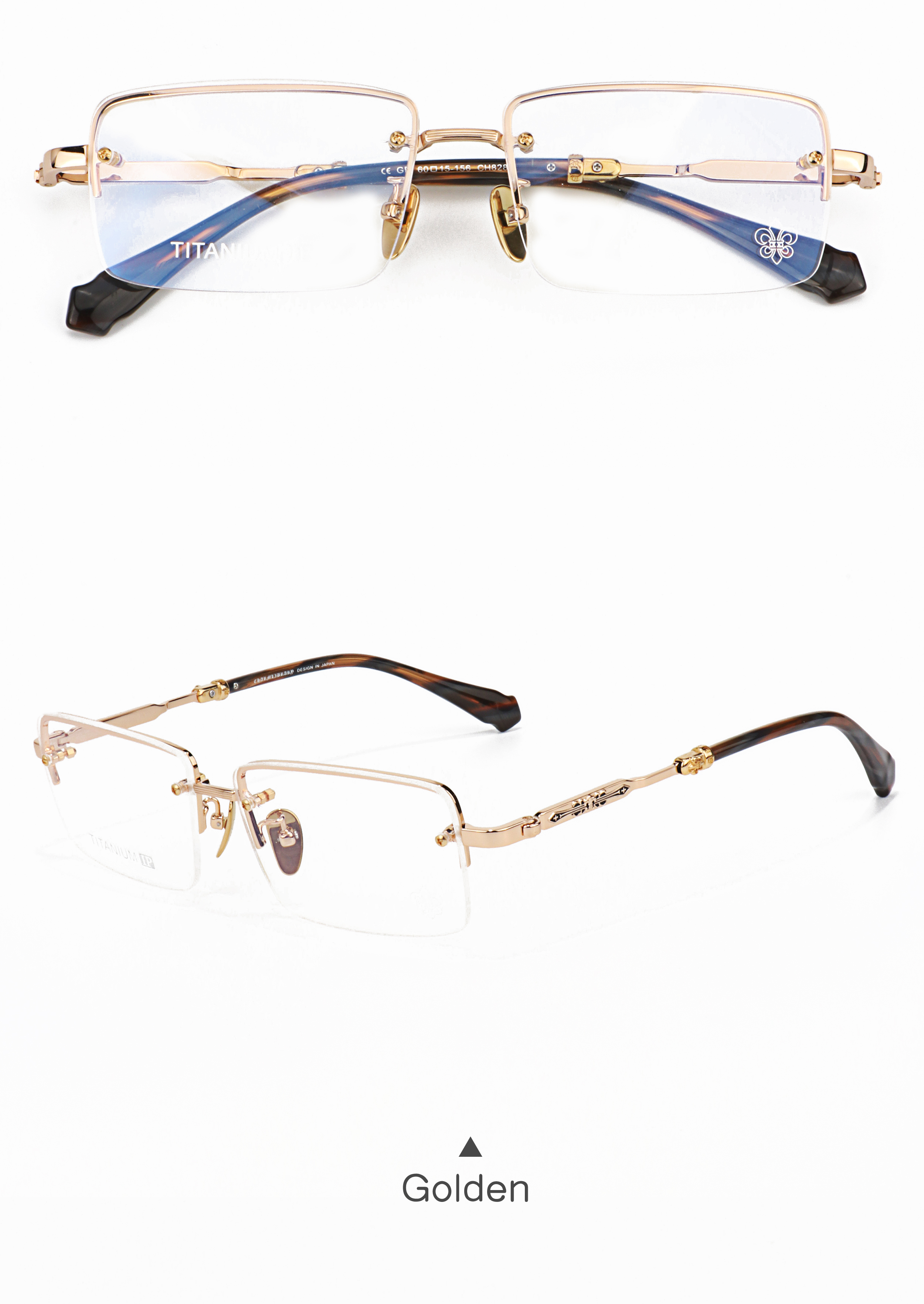 New Read Half Frame Square Black Silver Color Optical Prescription Luxury Brand Fashion Light Custom logo Glasses Eyewear Frames