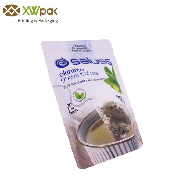 Moisture - Proof Standup Zipper Top Aluminum Foil Custom Printing Plastic Bag For tea bag