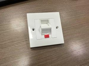 ANSHI LJ6C ブリティッシュスタイル スナップイン 1ポート フェイスプレート RJ45 フレーム 86*86MM